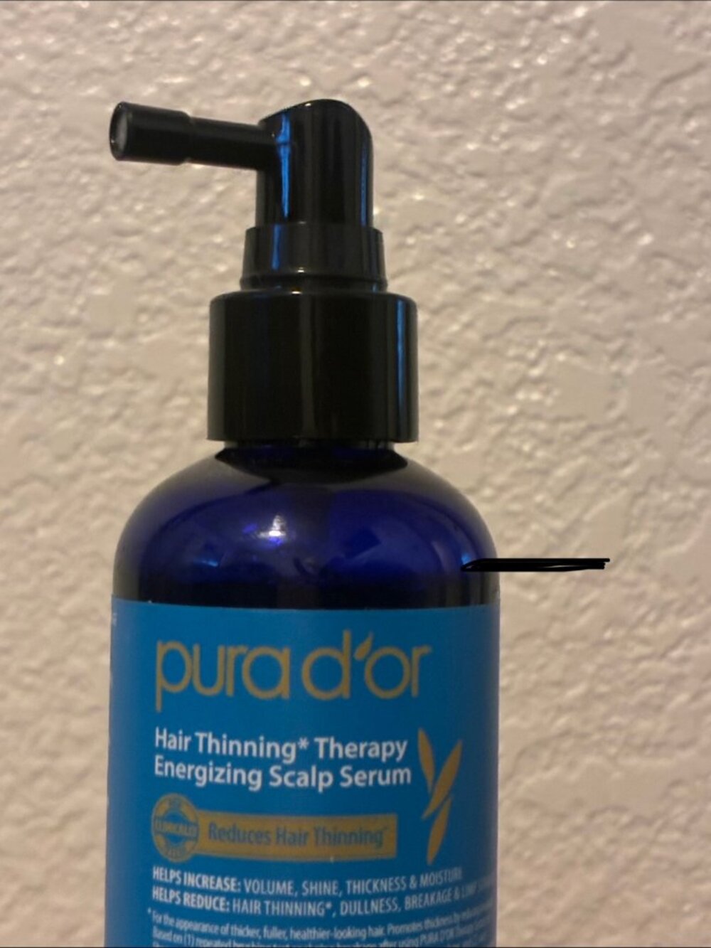 Pura d'Or Hair Thinning Therapy Energizing Scalp Serum 4 oz New